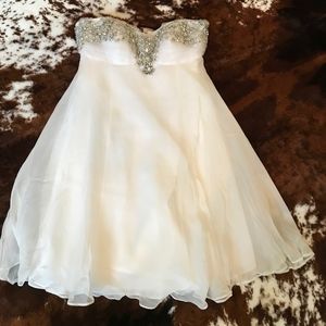 Basic II Cream Embellished Dress